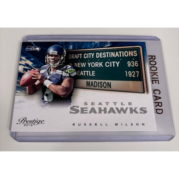 Russell Wilson Rookie Card SP Insert 2012 Madison Wisconsin Denver Broncos - Picture 2 of 6